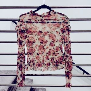 BP floral laced blouse.